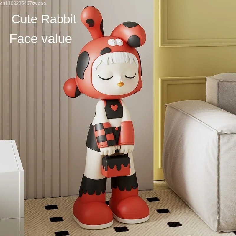 Home Decor Resin - Statue de fille de dessin animé,