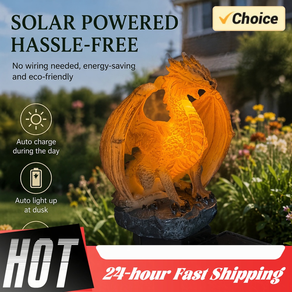 Home Decor Resin - Lampe solaire de jardin en forme