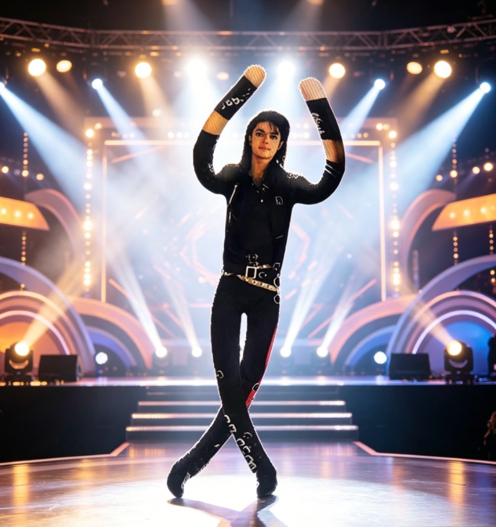 Home Decor Solution - Figurine articulée en peluche Michael Jackson,