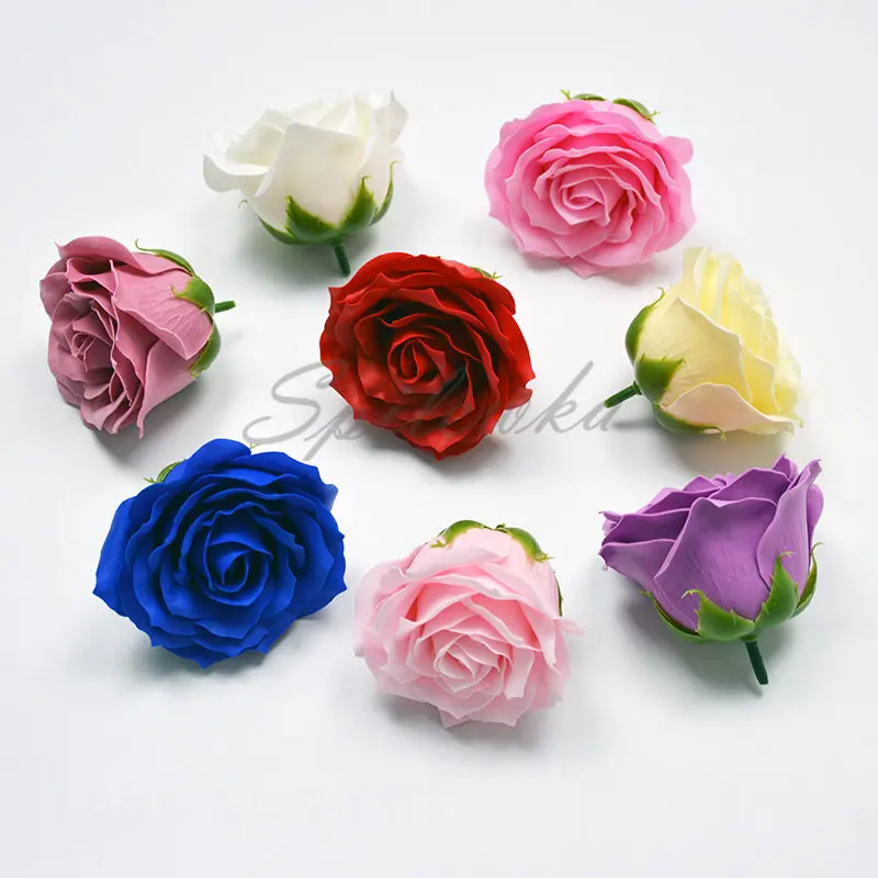 Home Decor Flowers - Spilewka-Têtes de Fleurs Artificielles à 6