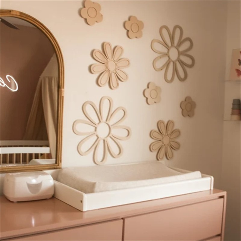 Home Decor Korea - Marguerite en bois fleurs murales décor