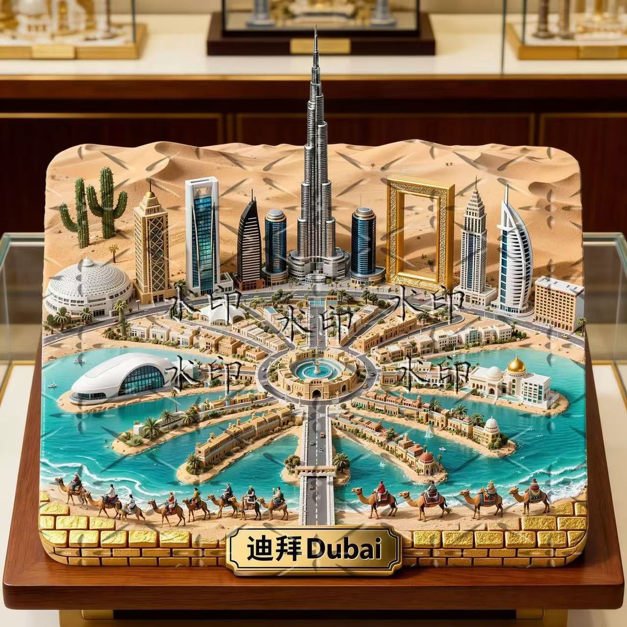 Home Decor Dubai - Aimant de réfrigérateur en métal gaufré
