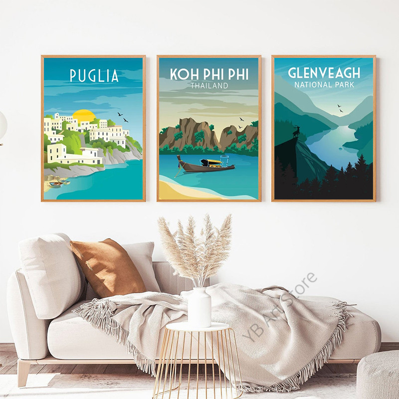 Affiche de Ville de Voyage, Pl - Home Decor Dubai avis et prix
