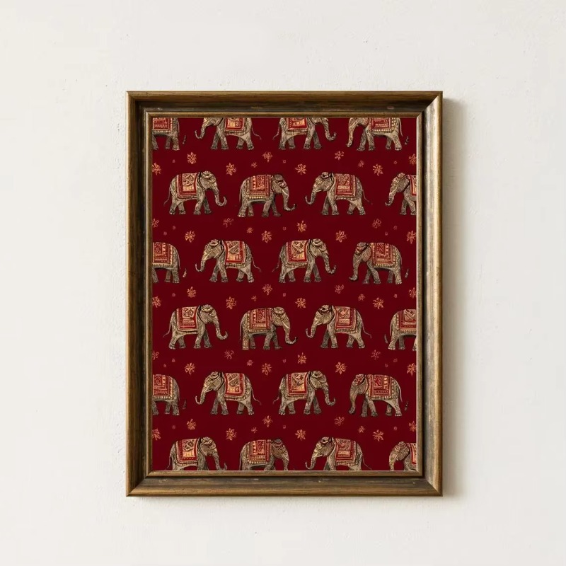 Impression motif éléphant indi - Home Decor Indonesia avis et prix