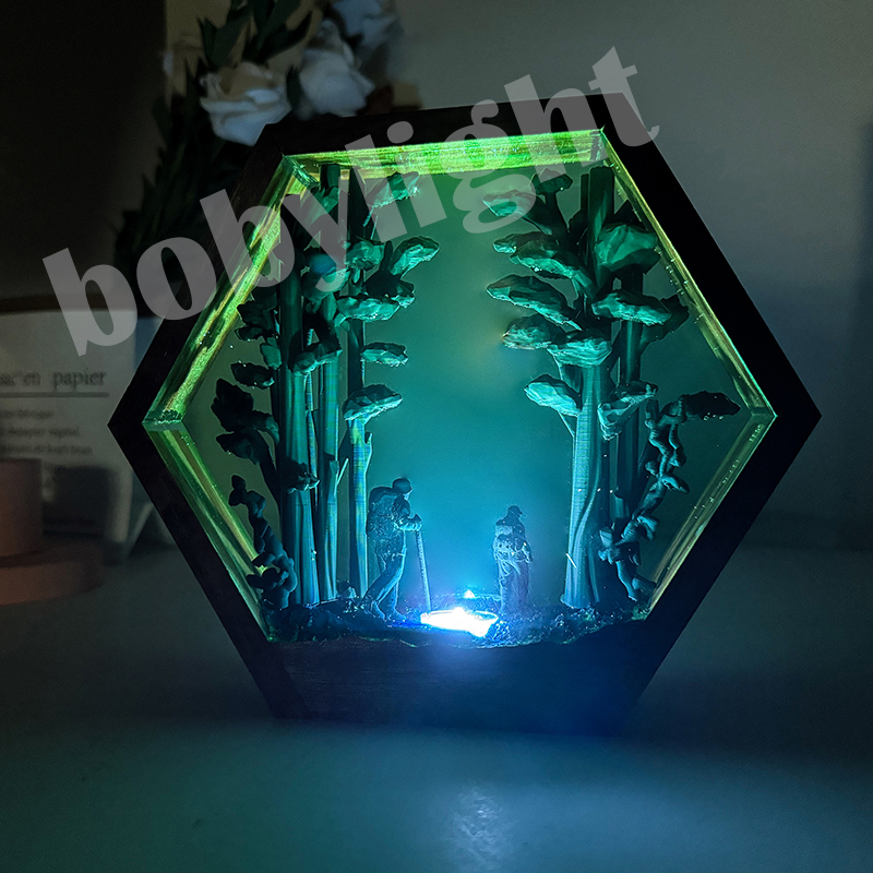 Lampe de table en résine en fo - Home Decor Resin avis et prix