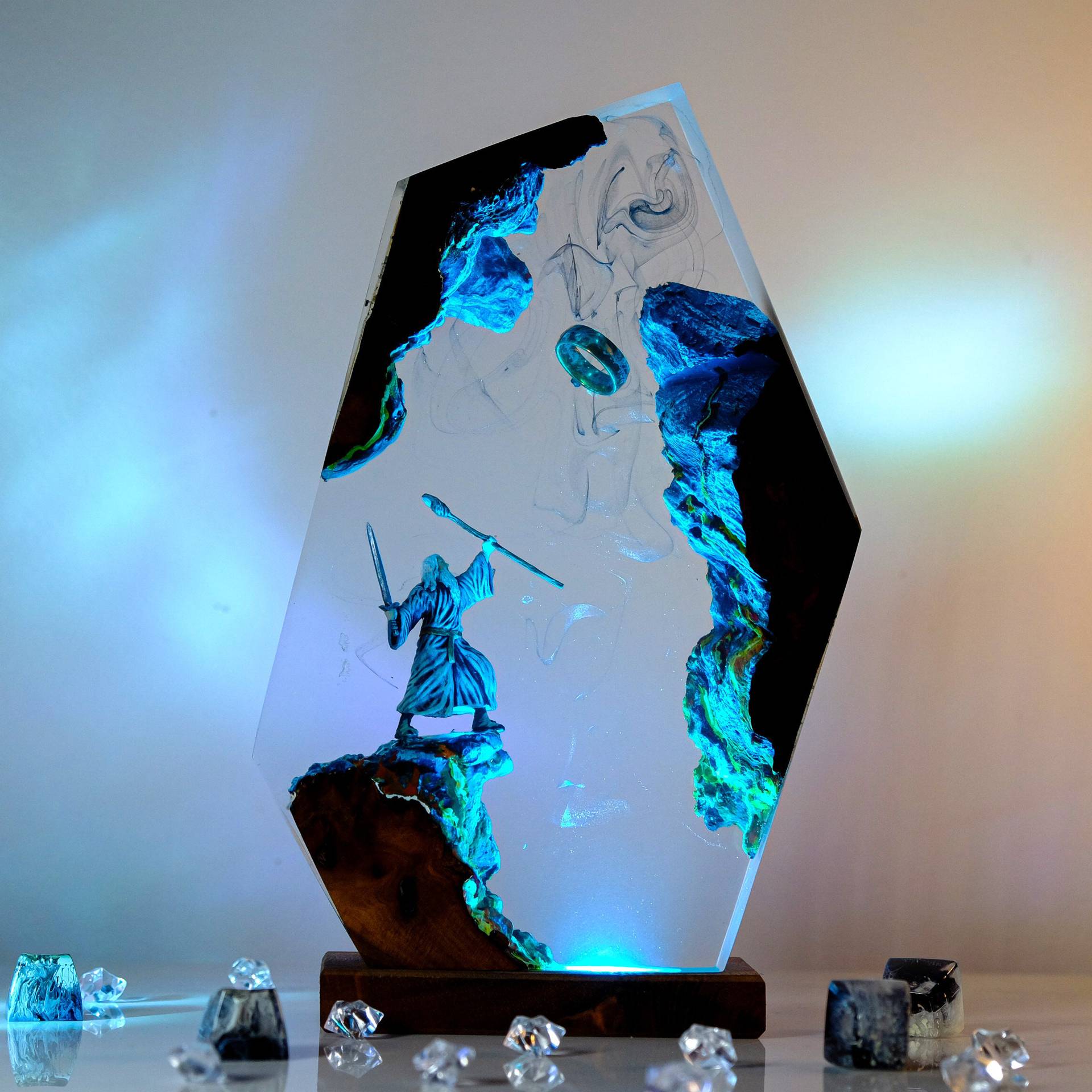 Lampe de table en résine Scène - Home Decor Resin avis et prix