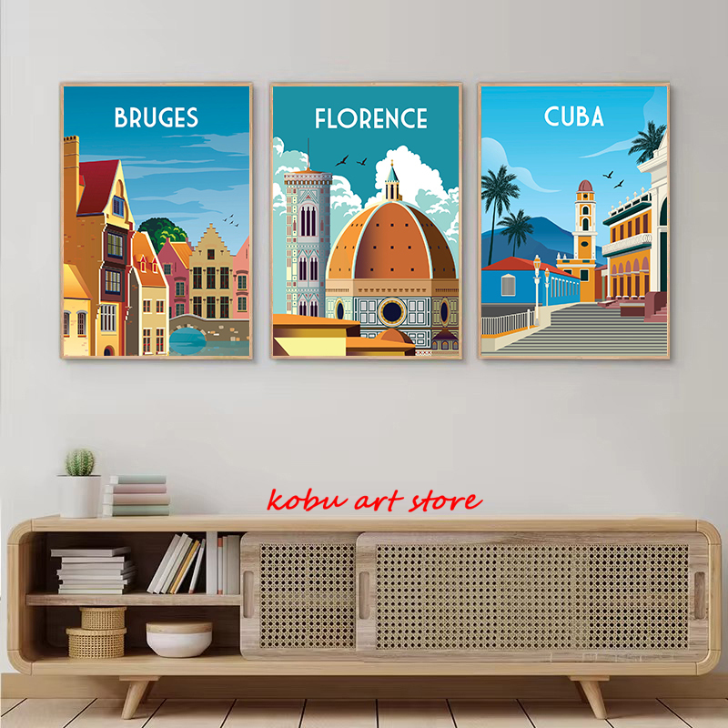 Toile de peinture illustrée de - Home Decor Dubai avis et prix